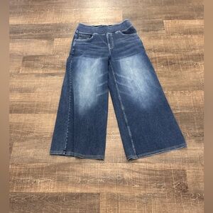 HALARA Flex Flare Wide Leg Denim Pull On Jeans Size Large